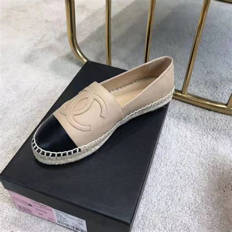 tan chanel loafers